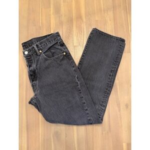 Levi Strauss 501 Jeans Black Wash Straight Leg Button Fly W34 L32
